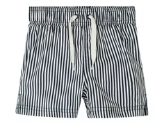 Blå og hvid stribet badeshorts med bindebånd fra Name It 13239795 navy blazer 